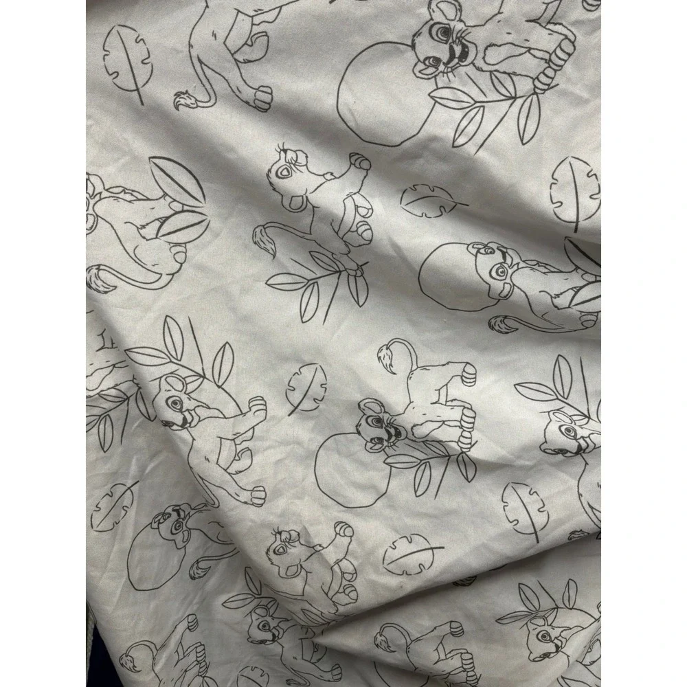 Disneycore‎ Baby Disney Simba Lion King Crib Sheet Standard White Black